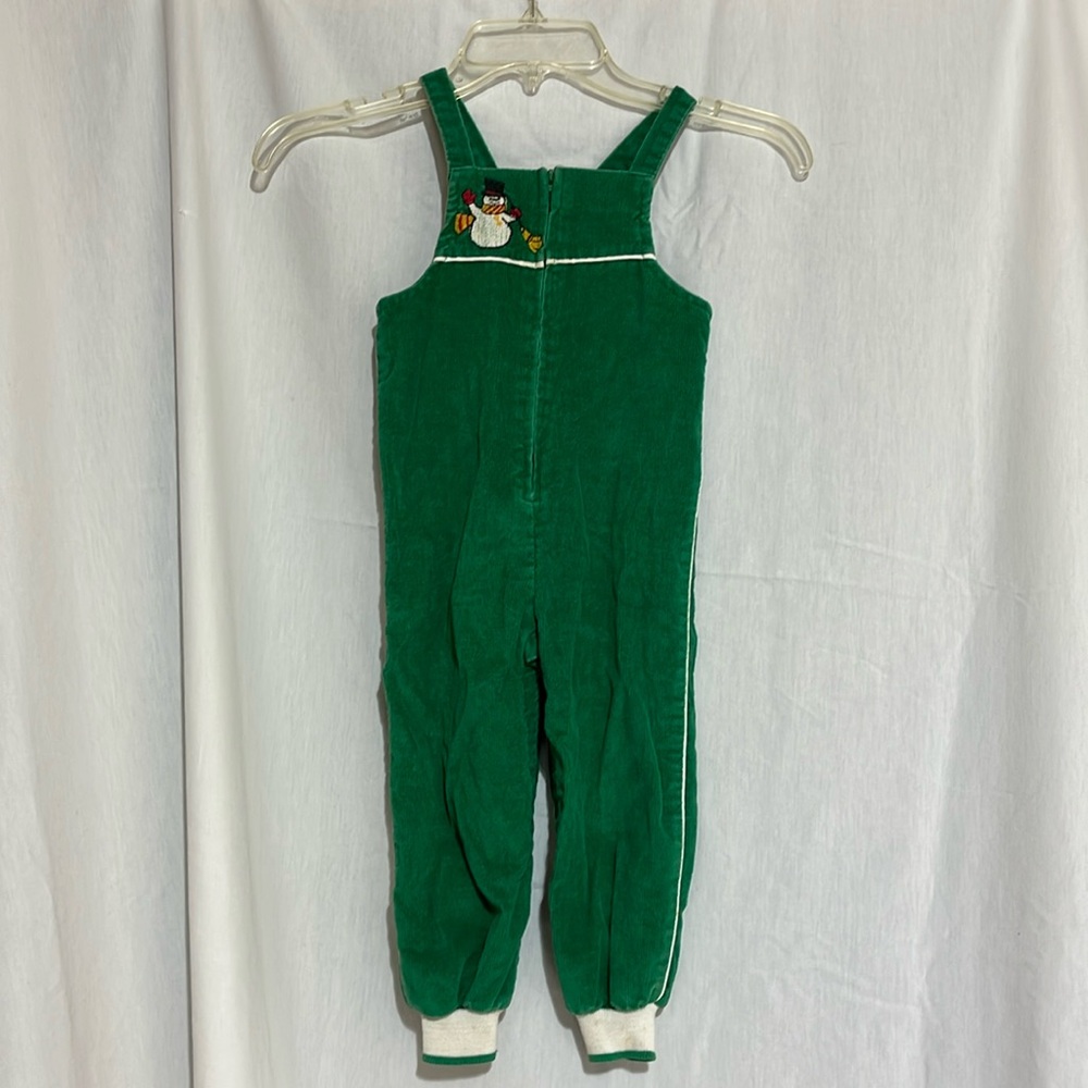 Vintage Sears infant 32 1/2”-36” tall 36-31 lbs corduroy snowman overalls